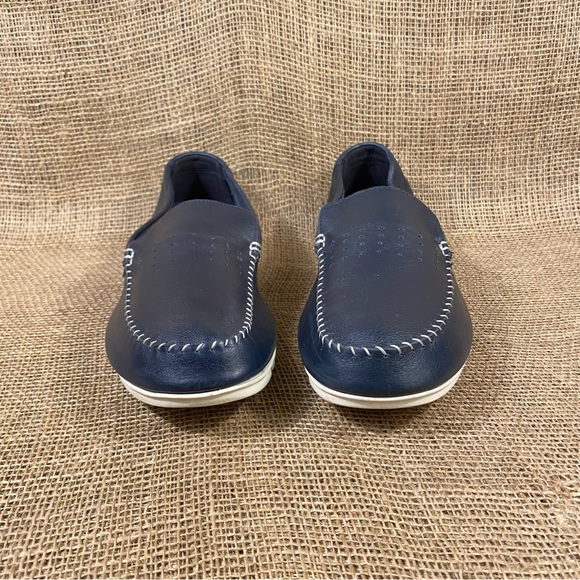 Driving Shoes Clark’s Slip On Oxfords Navy Blue Dark Tor England Mens Size 11 - Picture 7 of 10